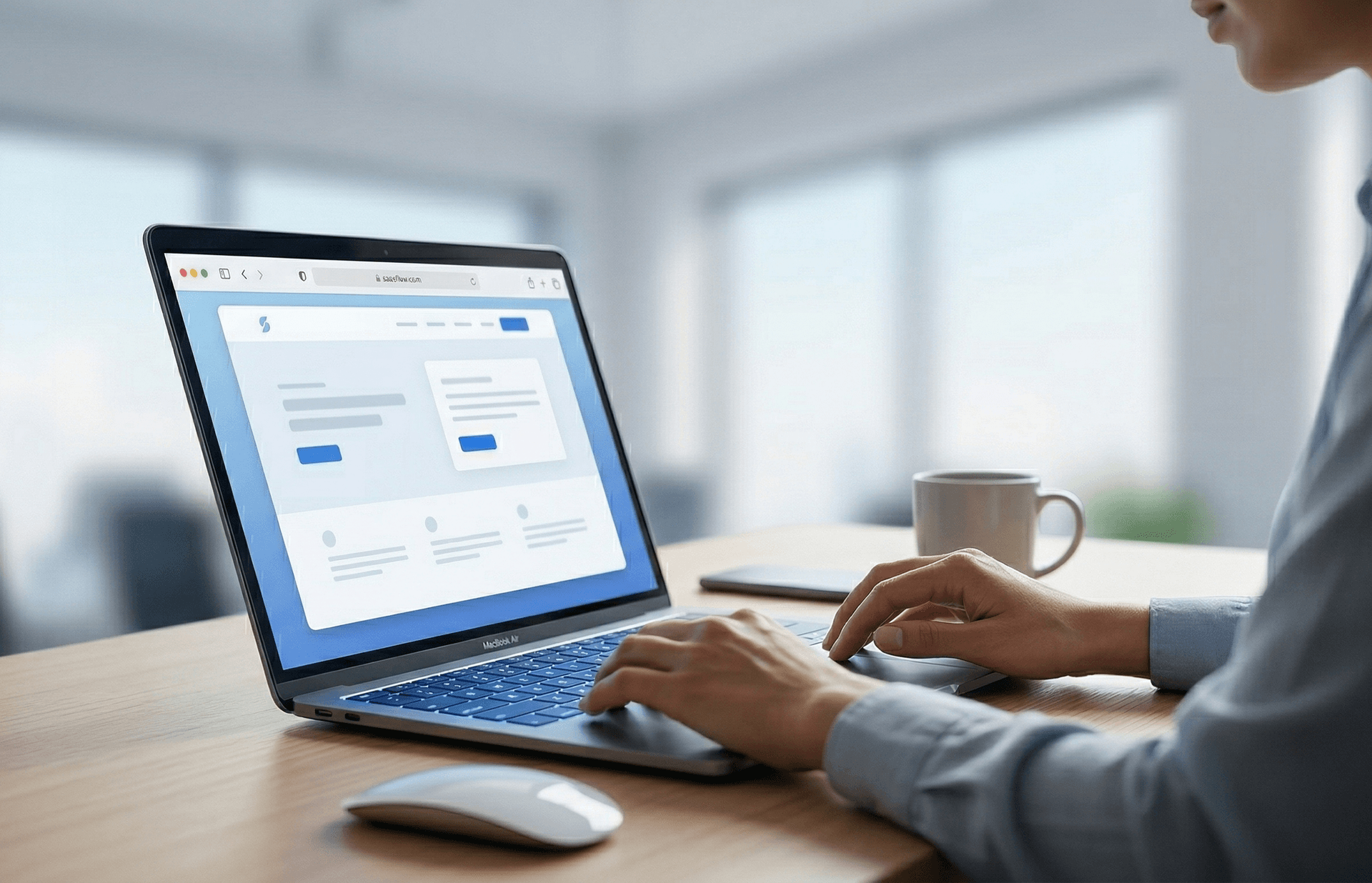 Mockup de software SaaS